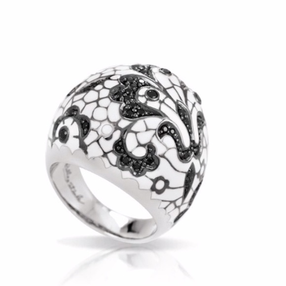 Belle Etoile Fleur De Lace White Lace Ring NWOT - Picture 2 of 6